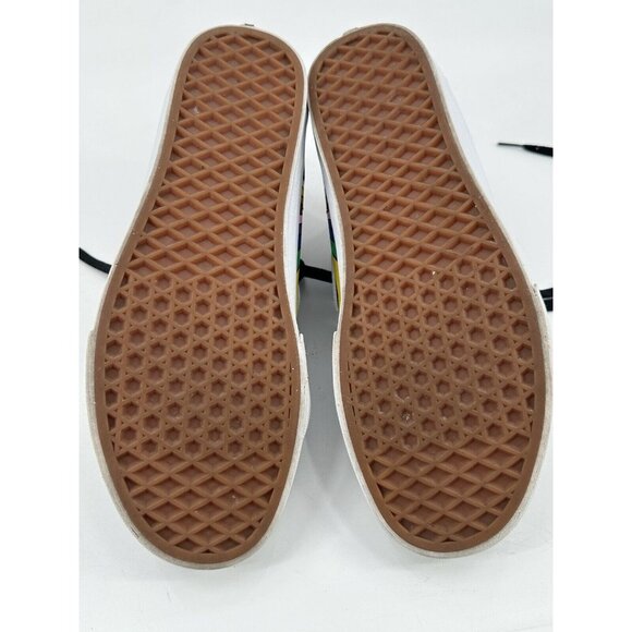 Vans Off the Wall Sk8-Hi Reissue Black Suede Rainbow Leather Sneakers M 8.5 W 10 - Picture 12 of 13